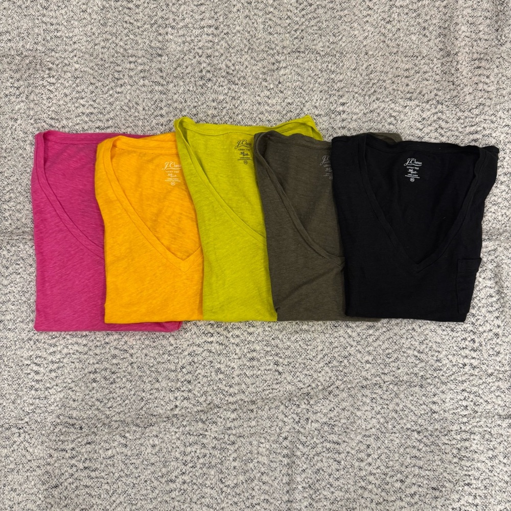 J.Crew Classic Pocket Linen Tee Bundle!